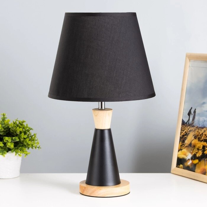 Настольная лампа "Омбр" E27 40Вт черный 25х25х42 см RISALUX от компании Интернет - магазин Flap - фото 1