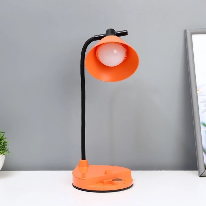 Настольная лампа "Парасоль" LED, от USB/АКБ 6 Вт сенсор 3000-6000 оранжевый 14х10х37 см RISALUX  100 от компании Интернет - магазин Flap - фото 1