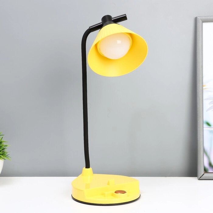 Настольная лампа "Парасоль" LED, от USB/АКБ 6 Вт сенсор 3000-6000 желтый 14х10х37 см RISALUX  100634 от компании Интернет - магазин Flap - фото 1