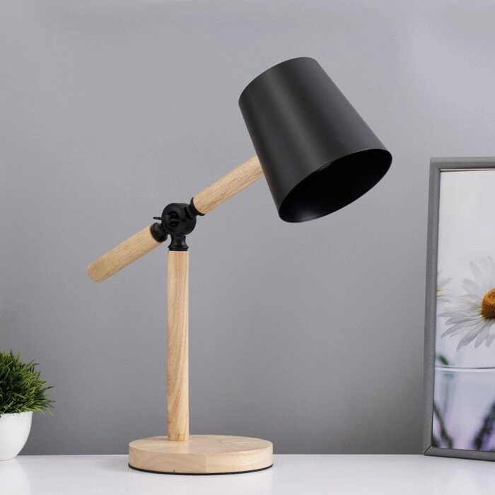 Настольная лампа "Релис" Е27 40Вт черный 15х15х44 см RISALUX от компании Интернет - магазин Flap - фото 1