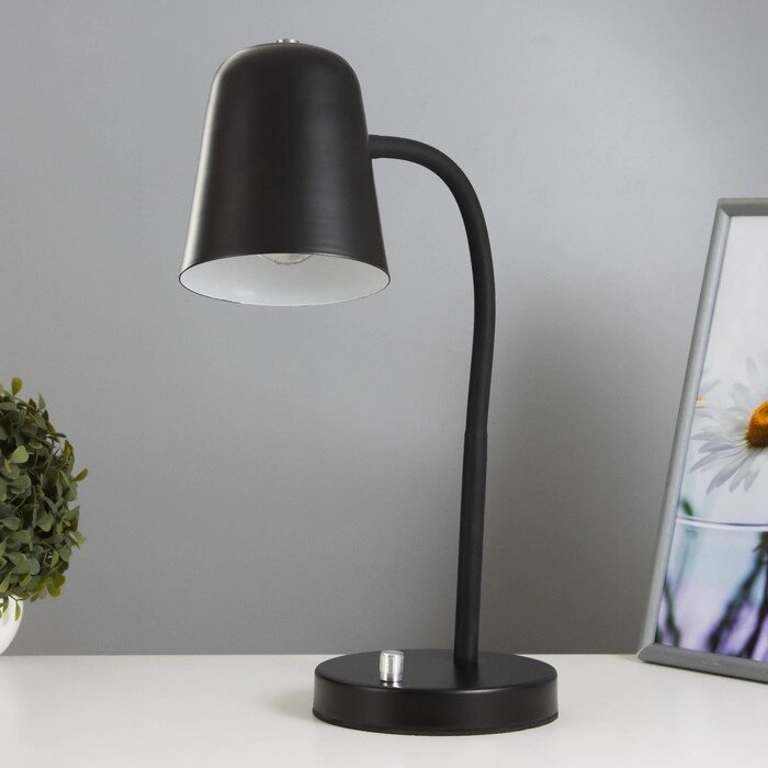 Настольная лампа "Санни" Е27 15Вт черный 14,5х15х50 см от компании Интернет - магазин Flap - фото 1