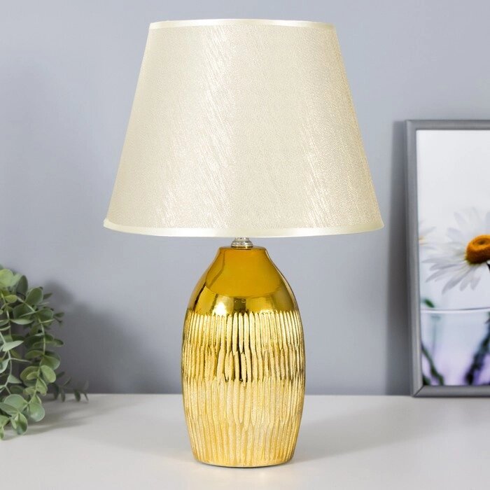 Настольная лампа "Селеста" Е14 40Вт золото 22х22х28 см RISALUX от компании Интернет - магазин Flap - фото 1