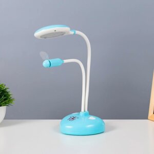 Настольная лампа "Сентра" LED 4Вт USB АКБ голубой 10х11,5х40,5 см RISALUX