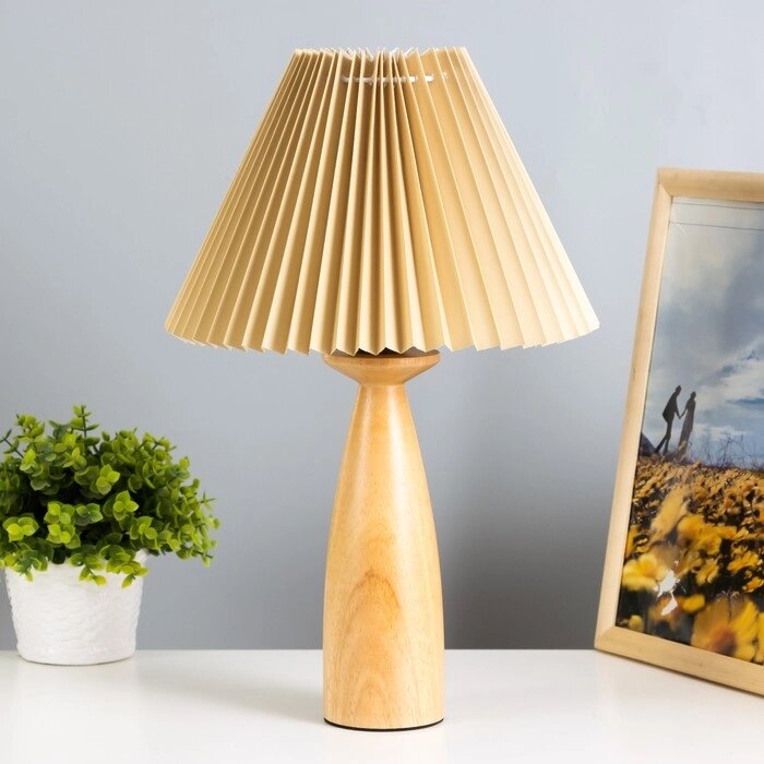 Настольная лампа "Шен" E27 40Вт светлое дерево 25х25х39 см RISALUX от компании Интернет - магазин Flap - фото 1