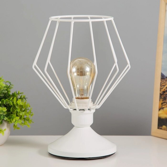Настольная лампа "Шерен" 1х40Вт Е27 белый RISALUX от компании Интернет - магазин Flap - фото 1