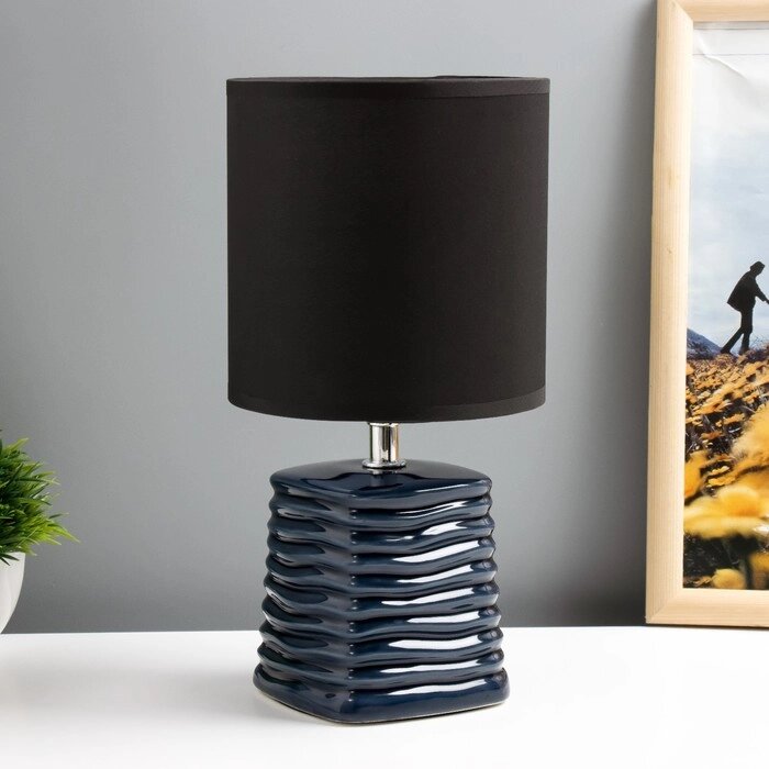 Настольная лампа "Синбола" E14 40Вт синий 14х14х26,5 см RISALUX от компании Интернет - магазин Flap - фото 1