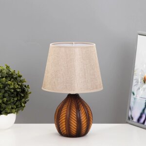 Настольная лампа "Соренс" Е14 40Вт шоколадный 22х22х33 см RISALUX