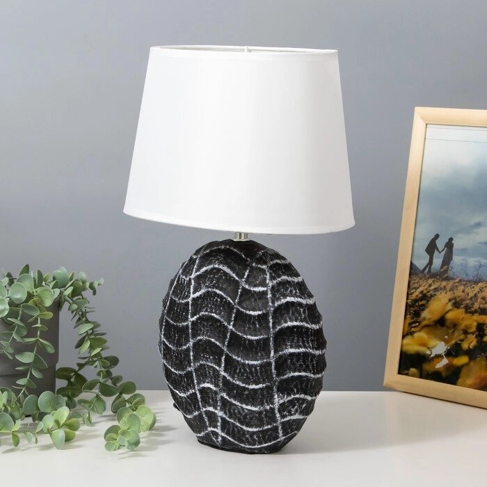 Настольная лампа "Велория" Е14 40Вт серый 18х27х40 см RISALUX от компании Интернет - магазин Flap - фото 1