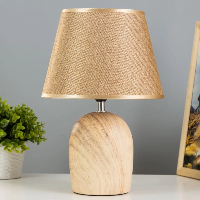 Настольная лампа "Вудланд" E14 40Вт коричневый 23х23х35 см RISALUX от компании Интернет - магазин Flap - фото 1