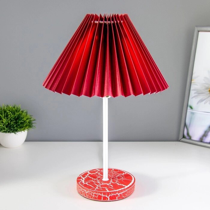 Настольная лампа "Земфира" Е27 40Вт красный 24х24х35 см RISALUX от компании Интернет - магазин Flap - фото 1