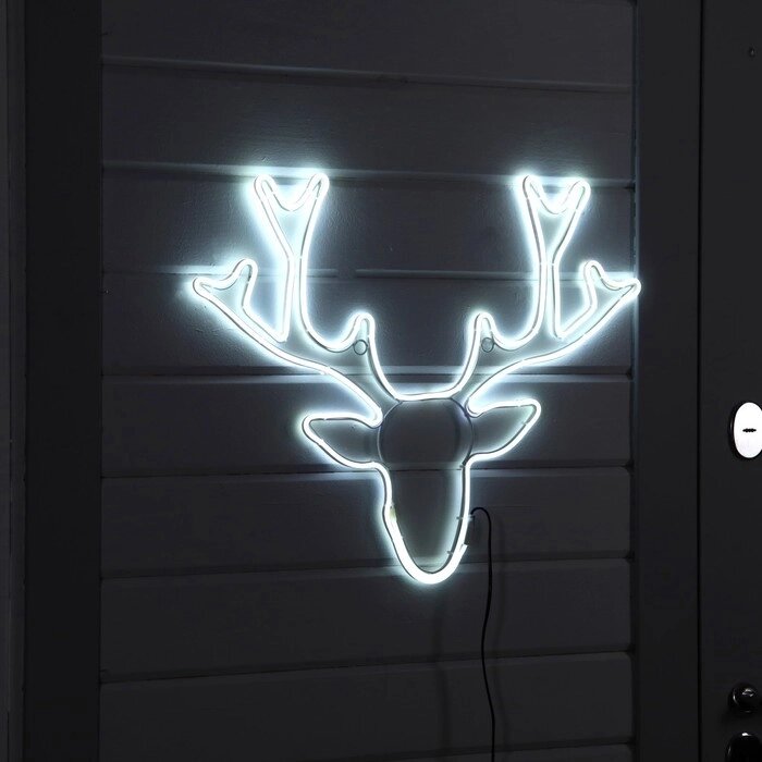Неоновая фигура «Олень», 70  59 см, 448 LED, 220 В, свечение белое от компании Интернет - магазин Flap - фото 1