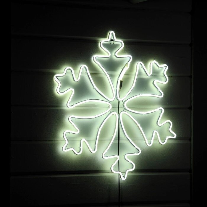 Неоновая фигура «Снежинка», 56 см, 560 LED, 220 В, свечение белое от компании Интернет - магазин Flap - фото 1