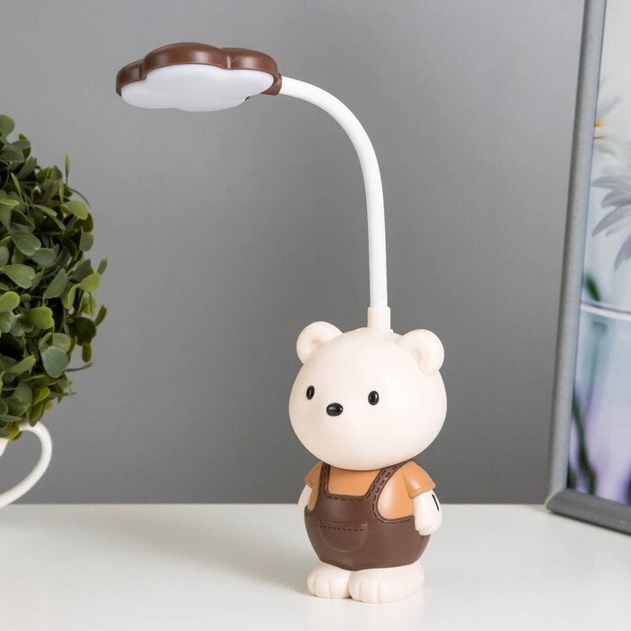 Ночник "Мишка" LED 2Вт бежево-шоколадный 7,5х7х12 см от компании Интернет - магазин Flap - фото 1