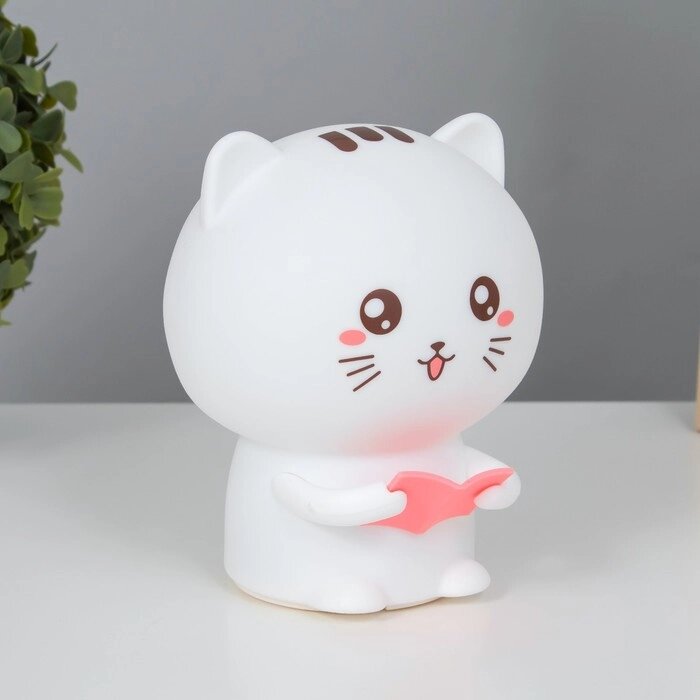Ночник-мякиш "Котенок" LED от USB 12х10х16,3 см RISALUX от компании Интернет - магазин Flap - фото 1