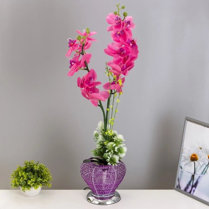 Ночник "Орхидея" 18хLED 4000К розовый 20х20х60см RISALUX от компании Интернет - магазин Flap - фото 1