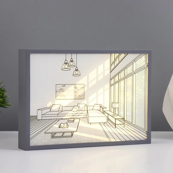 Ночник "Солнечная комната" LED 3Вт белый 3,5х15,5х21,5 см RISALUX от компании Интернет - магазин Flap - фото 1