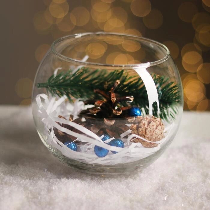 Новогодняя композиция «В стеклянном шаре» от компании Интернет - магазин Flap - фото 1