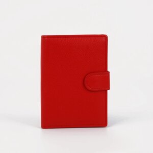 Обложка 3 в 1, для автодокументов, паспорта, купюр, карманы для карт, для монет, цвет красный
