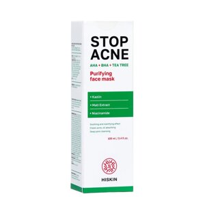 Очищающая маска для лица hiskin STOP ACNE, 100 мл