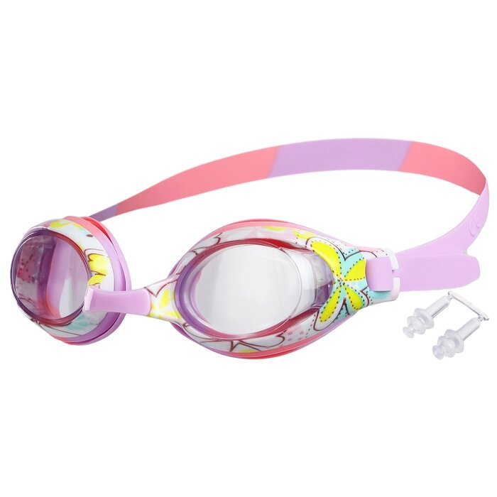 Очки для плавания детские ONLYTOP, беруши от компании Интернет - магазин Flap - фото 1