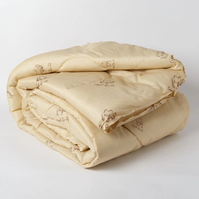 Одеяло Эконом Верблюжья шерсть 140х205 см, полиэфирное волокно, 200г/м2, пэ 100% от компании Интернет - магазин Flap - фото 1