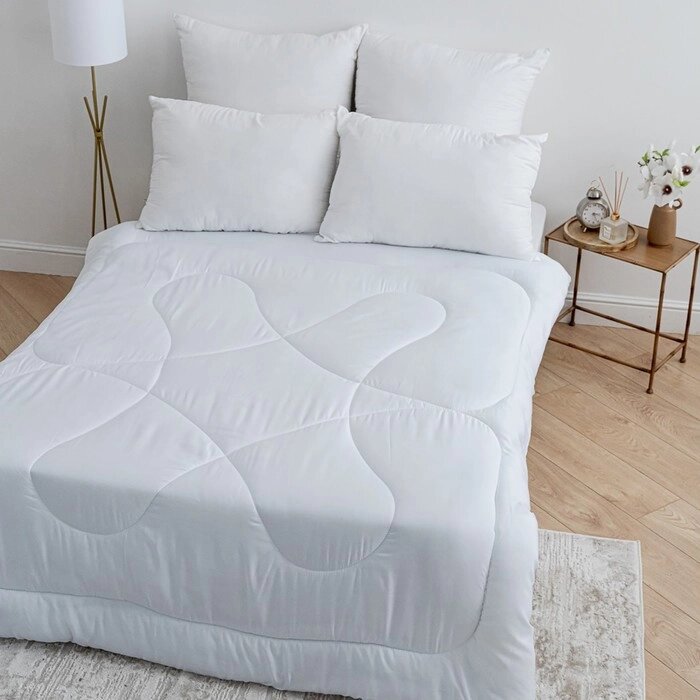 Одеяло облегчённое, 172х205см, файбер, микрофибра белая, 100% полиэстер от компании Интернет - магазин Flap - фото 1