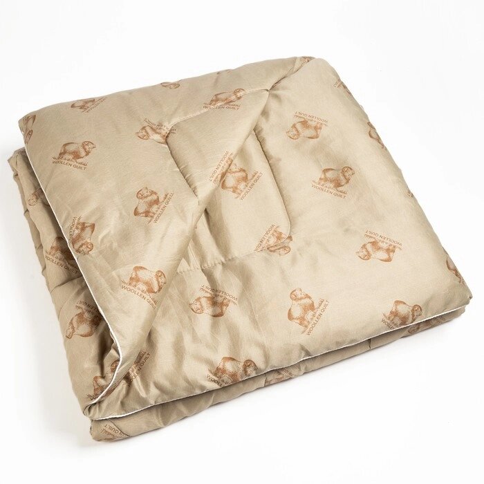 Одеяло одноигольная стежка Овечья шерсть 172х205 см, 300 гр, пэ, чемодан от компании Интернет - магазин Flap - фото 1