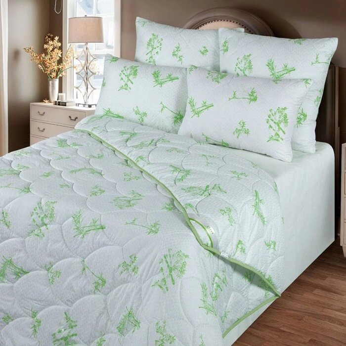 Одеяло зимнее 140х205, бамбуковое волокно, ткань глосс-сатин, полиэстер от компании Интернет - магазин Flap - фото 1