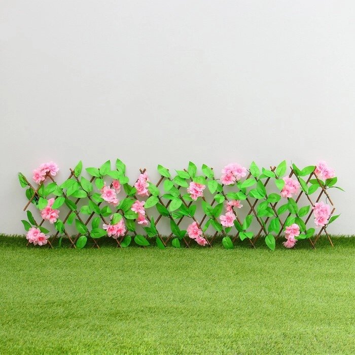 Ограждение декоративное, 110  40 см, «Розовые цветы», Greengo от компании Интернет - магазин Flap - фото 1