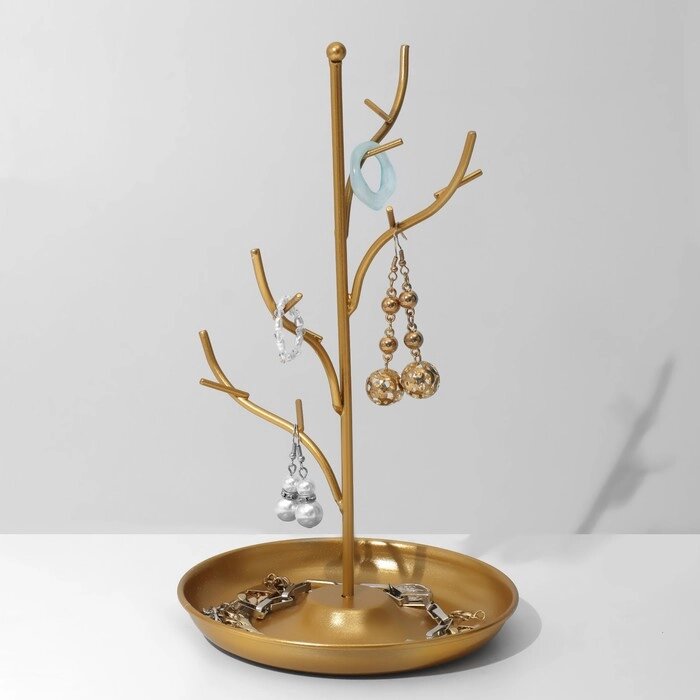 Органайзер универсальный «Деревце на подставке», 1424 см, цвет золотой от компании Интернет - магазин Flap - фото 1