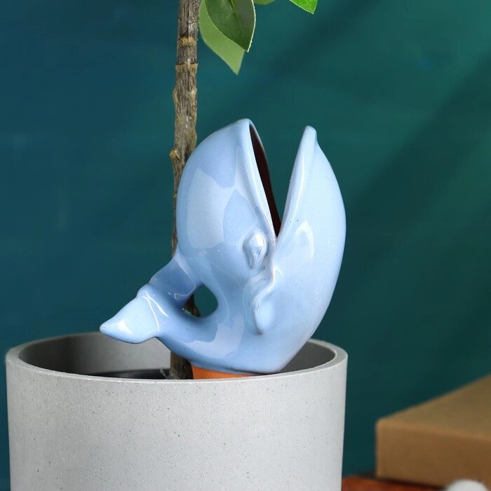 Ороситель для комнатных и садовых растений "Кит" Кунгурская керамика, 0.2 л, 19 см, синий от компании Интернет - магазин Flap - фото 1