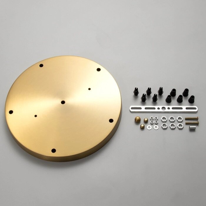 Основание для светильника "Круг-5" медь 29,5х29,5х2,5см от компании Интернет - магазин Flap - фото 1