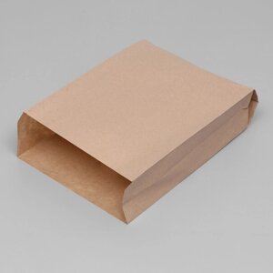 Пакет бумажный фасовочный, крафт, V-образное дно 39 х 25 х 9 см, набор 100 шт
