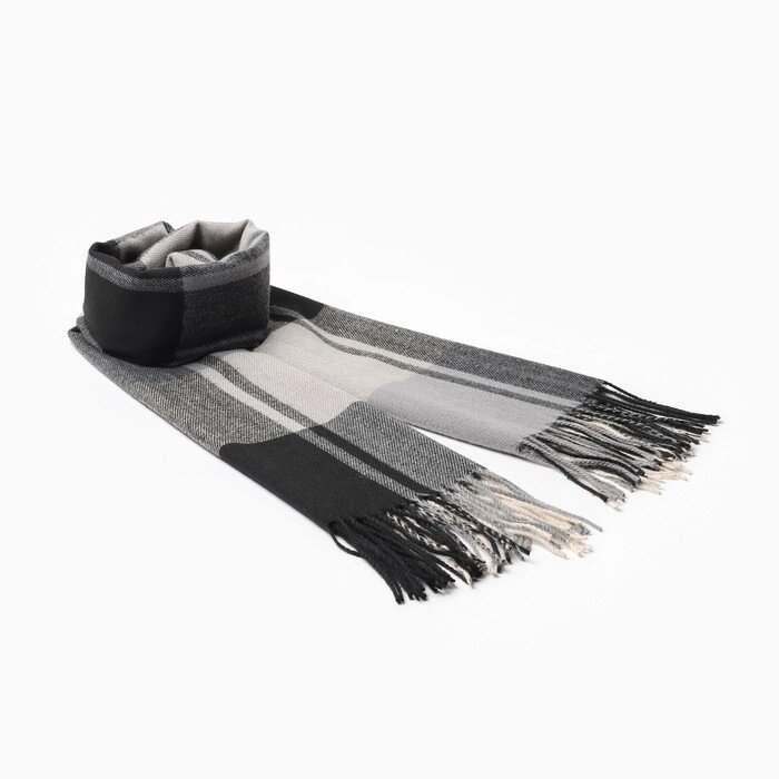 Палантин женский, цвет чёрный/серый, размер 70х180 см от компании Интернет - магазин Flap - фото 1