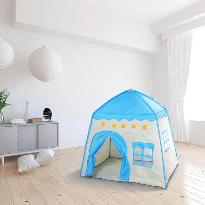 Палатка детская игровая «Домик» голубой 130100130 см от компании Интернет - магазин Flap - фото 1