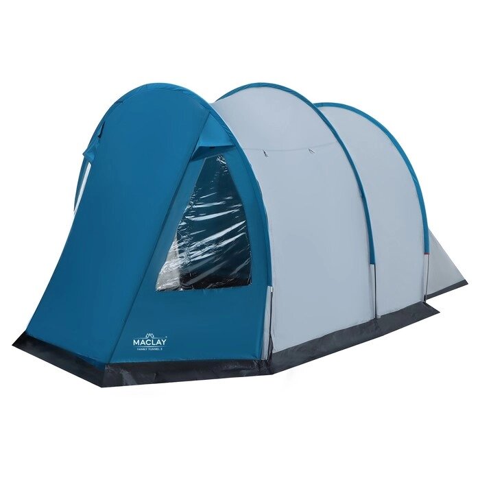 Палатка кемпинговая Maclay FAMILY TUNNEL 3, р. 180+200х210х170 см, 3-местная от компании Интернет - магазин Flap - фото 1