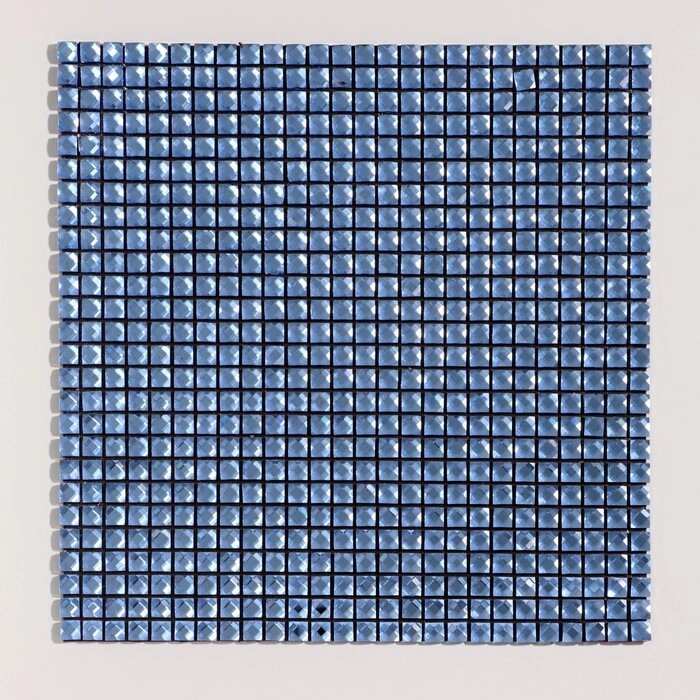 Панель самоклеящаяся 30*30см мозаика клетка синяя от компании Интернет - магазин Flap - фото 1