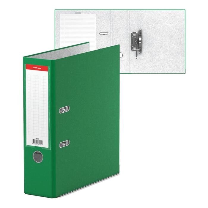 Папка–регистратор А4, 80 мм, ErichKrause "Business", с арочным механизмом, зеленая от компании Интернет - магазин Flap - фото 1