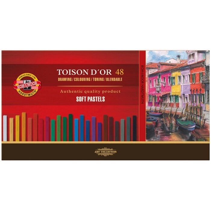 Пастель сухая художественная 48 цветов, Soft Koh-I-Noor TOISON D`OR 8586 от компании Интернет - магазин Flap - фото 1