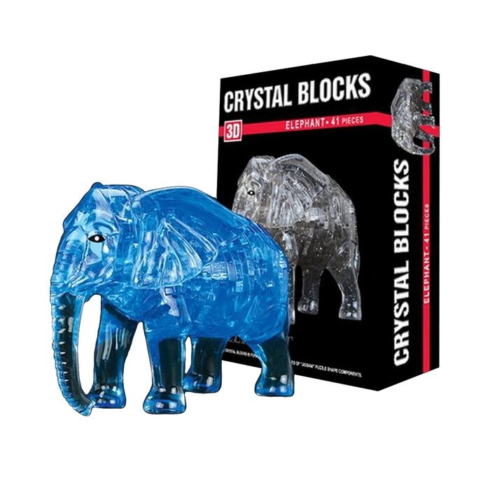 Пазл 3D кристаллический «Слон», 41 деталь, МИКС от компании Интернет - магазин Flap - фото 1