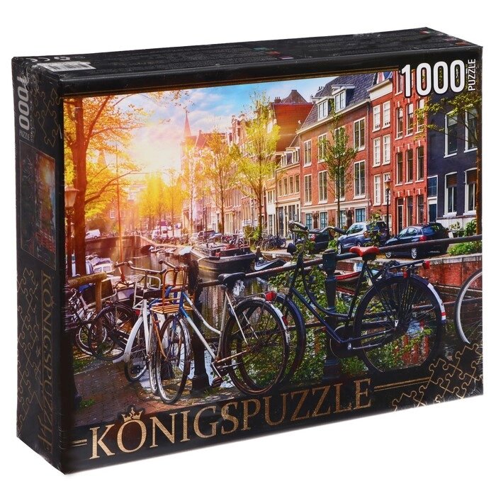 Пазл «Нидерланды. Велосипеды в Амстердаме», 1000 элементов от компании Интернет - магазин Flap - фото 1
