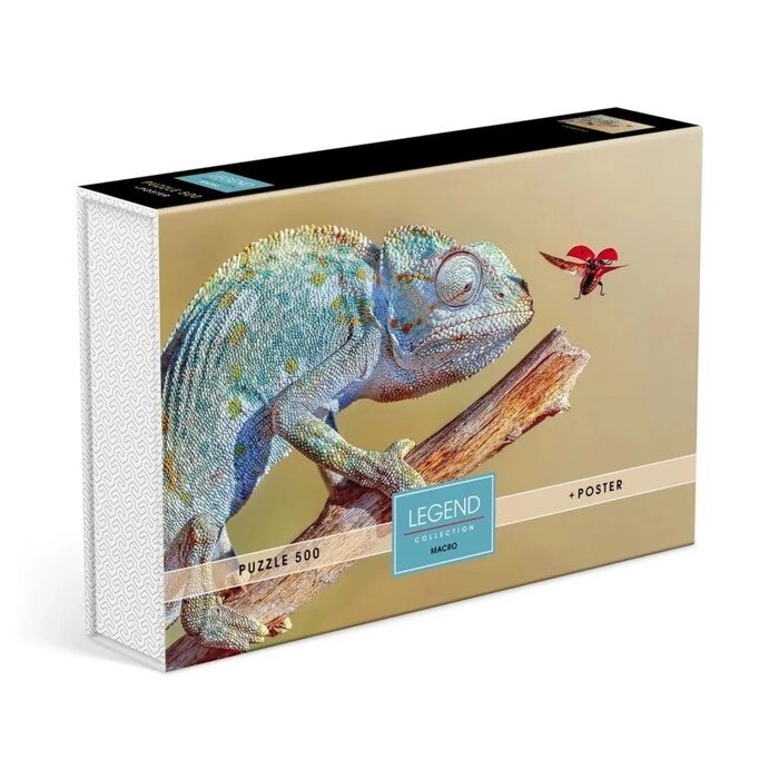 Пазлы «Хамелеон» в подарочной коробке, 500 элементов + постер от компании Интернет - магазин Flap - фото 1