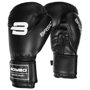 Перчатки боксёрские BoyBo Basic, 12 унций, цвет черный