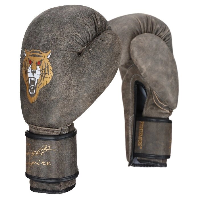 Перчатки боксёрские FIGHT EMPIRE, RETRO, 10 унций от компании Интернет - магазин Flap - фото 1