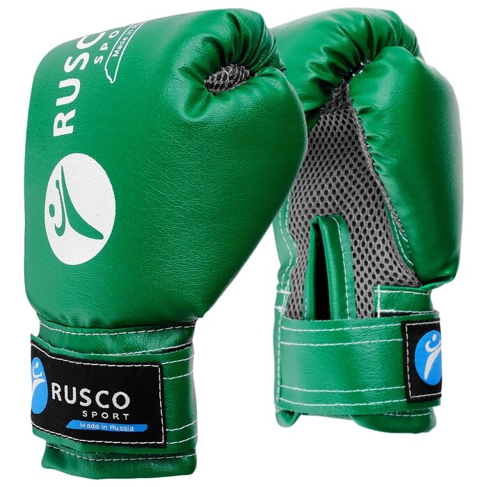 Перчатки боксёрские RuscoSport, детские, 6 унций, цвет зелёный от компании Интернет - магазин Flap - фото 1