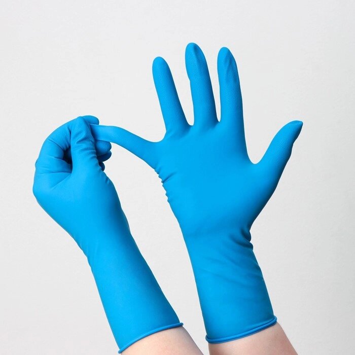 Перчатки латексные неопудренные High Risk, смотровые, нестерильные, текстурированные, размер L, 31 гр, 50 шт/уп (25 от компании Интернет - магазин Flap - фото 1