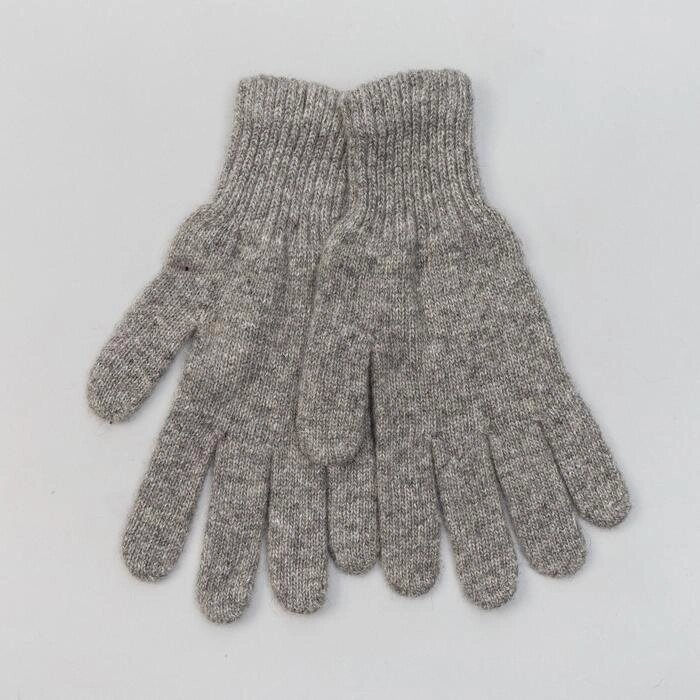 Перчатки мужские из монгольской шерсти, цвет серый, размер 20-24 от компании Интернет - магазин Flap - фото 1