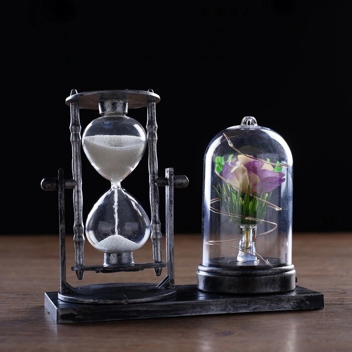 Песочные часы "Роза", сувенирные, с подсветкой, 15 х 9 х 14 см, микс от компании Интернет - магазин Flap - фото 1