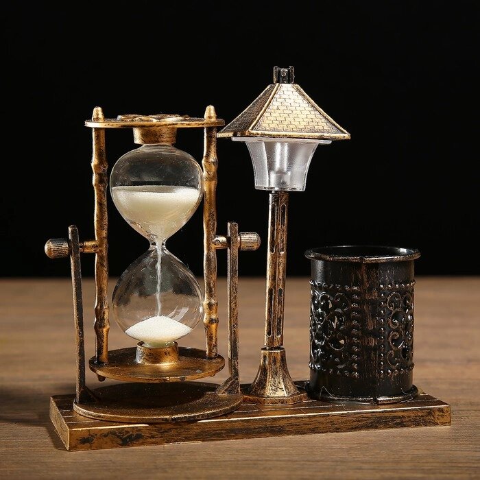 Песочные часы "Уличный фонарик", сувенирные, подсветка, каранд-цей, 6.5 х 15.5 х 14.5 см, микс от компании Интернет - магазин Flap - фото 1