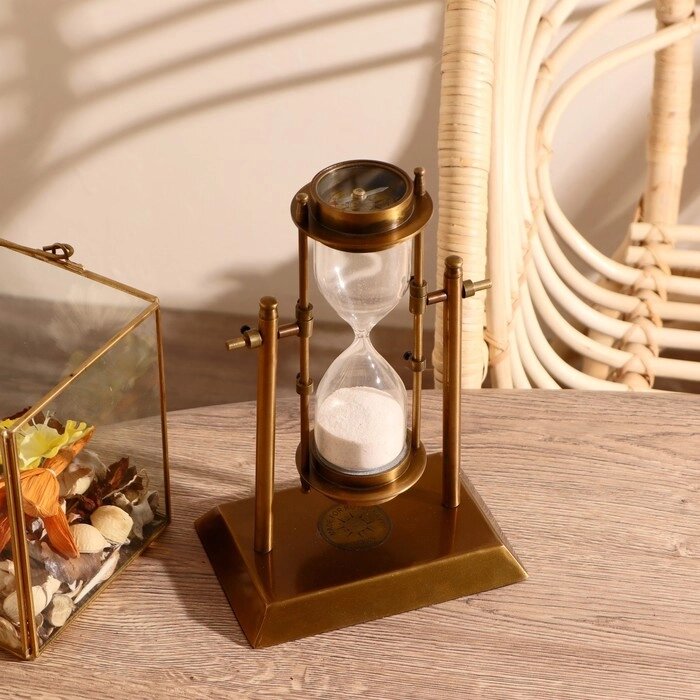 Песочные часы "Вращение" латунь (5 мин) от компании Интернет - магазин Flap - фото 1